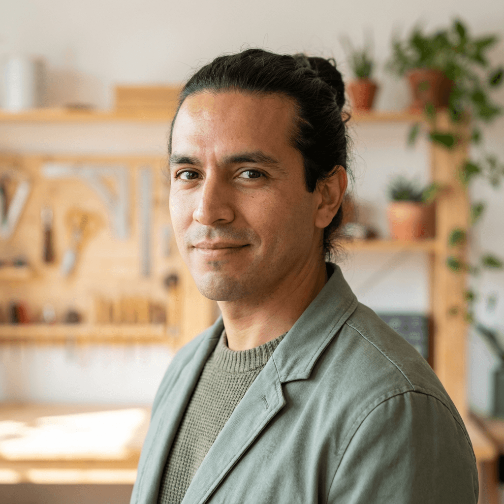 David Rodriguez seasoning dinner for his family